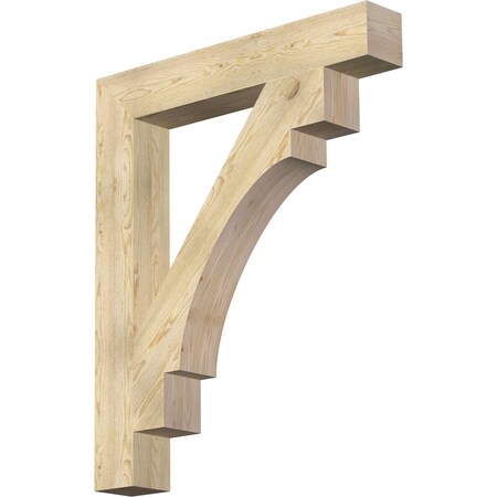 Ekena Millwork Merced Block Rough Sawn Bracket, Douglas Fir, 6"W x 40"D x 48"H BKT06X40X48MRC05RDF